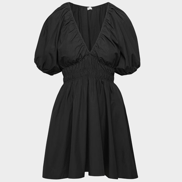 Aritzia poplin V-neck mini dress – White (XXS) - Picture 13 of 15